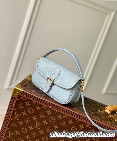 Buy Cheap Louis Vuitton Nano Diane Mini bag in Monogram Empreinte Leather M83592 Olympe Blue 2024