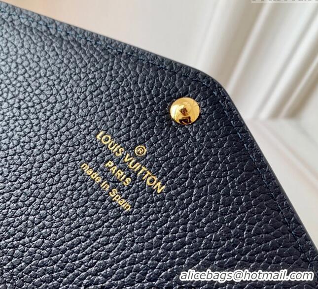 Top Quality Louis Vuitton Sarah Wallet in Bicolor Monogram Empreinte Leather M81049 Navy Blue /Cream White 2024