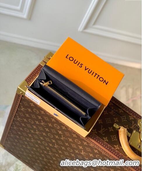 Top Quality Louis Vuitton Sarah Wallet in Bicolor Monogram Empreinte Leather M81049 Navy Blue /Cream White 2024