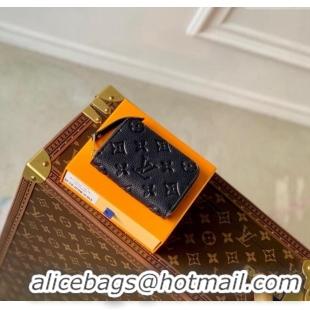 Cheapest Louis Vuitton Zippy Coin Purse Wallet in Navy Blue Monogram Empreinte Calf Leather M60574 2024