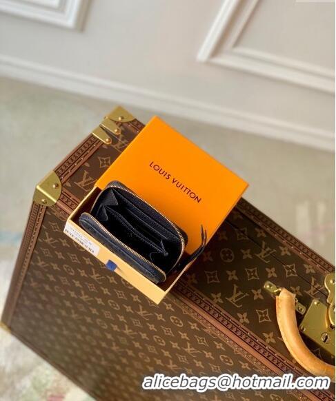 Cheapest Louis Vuitton Zippy Coin Purse Wallet in Navy Blue Monogram Empreinte Calf Leather M60574 2024