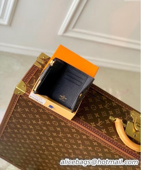 Pretty Style Louis Vuitton Victorine Wallet in Navy Blue Monogram Empreinte Leather M83590 2024