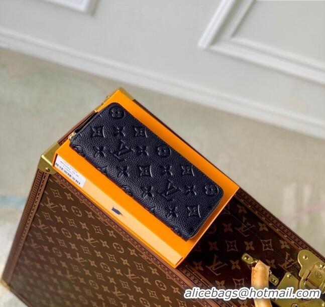 Best Price Louis Vuitton Clémence Wallet in Monogram Empreinte Leather M83594 Navy Blue 2024