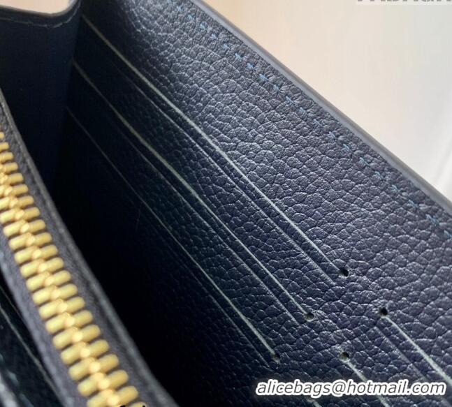 Best Price Louis Vuitton Clémence Wallet in Monogram Empreinte Leather M83594 Navy Blue 2024