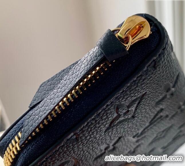 Best Price Louis Vuitton Clémence Wallet in Monogram Empreinte Leather M83594 Navy Blue 2024