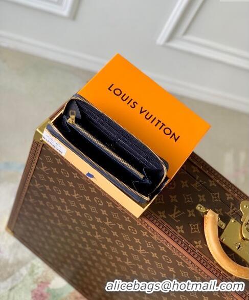 Best Price Louis Vuitton Clémence Wallet in Monogram Empreinte Leather M83594 Navy Blue 2024