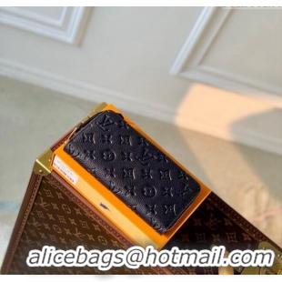 Super Quality Louis Vuitton Zippy Wallet Wallet bag in Monogram Empreinte Leather M61864 Navy Blue 2024