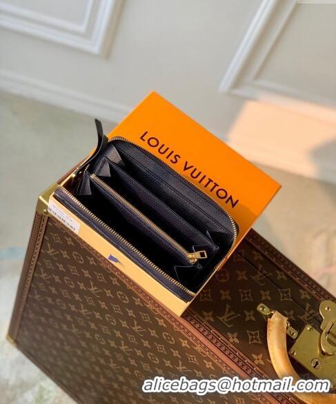 Super Quality Louis Vuitton Zippy Wallet Wallet bag in Monogram Empreinte Leather M61864 Navy Blue 2024