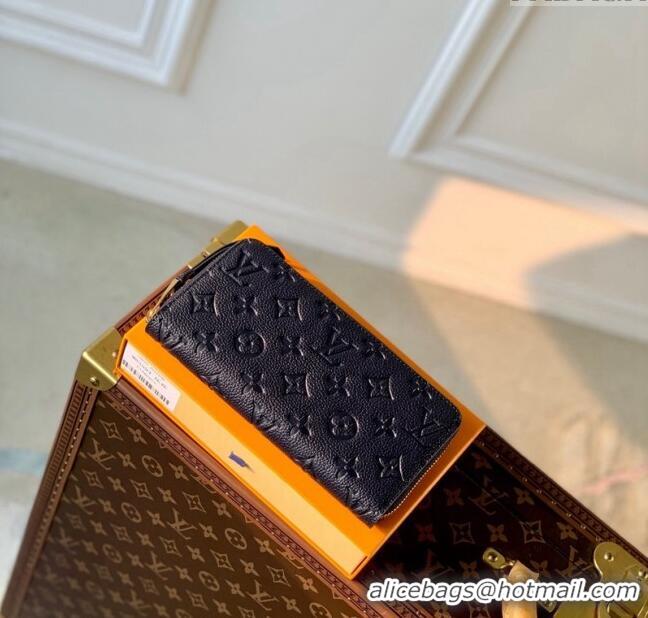 Super Quality Louis Vuitton Zippy Wallet Wallet bag in Monogram Empreinte Leather M61864 Navy Blue 2024