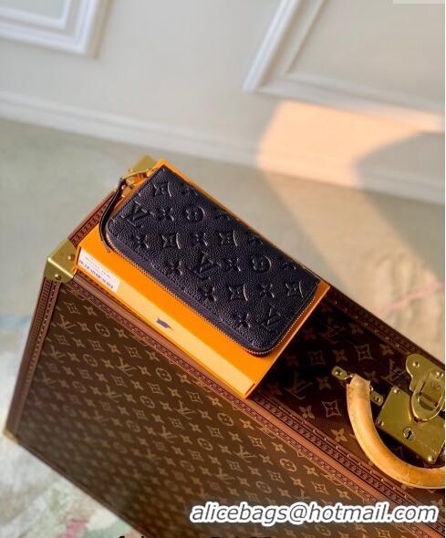 Super Quality Louis Vuitton Zippy Wallet Wallet bag in Monogram Empreinte Leather M61864 Navy Blue 2024