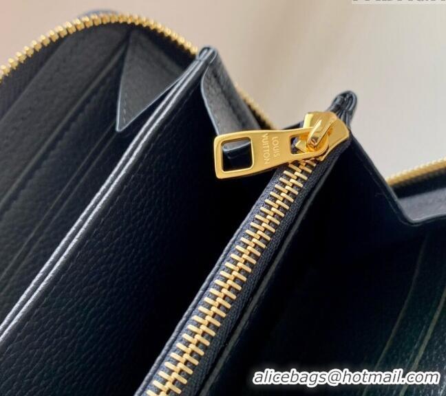 Super Quality Louis Vuitton Zippy Wallet Wallet bag in Monogram Empreinte Leather M61864 Navy Blue 2024