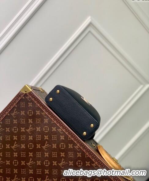 Grade Quality Louis Vuitton Capucines Mini Bag in Black Taurillon Leather with Lovelock Chain M23951 2024