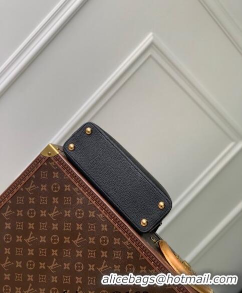 Good Quality Louis Vuitton Capucines BB Bag in Black Taurillon Leather with Lovelock Chain M23950 2024