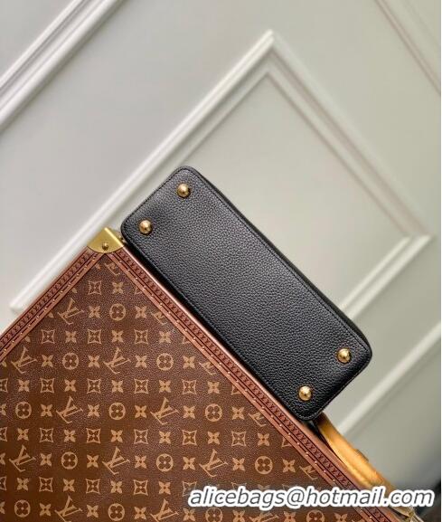 Top Grade Louis Vuitton Capucines MM Bag in Black Taurillon Leather with Lovelock Chain M23950 2024