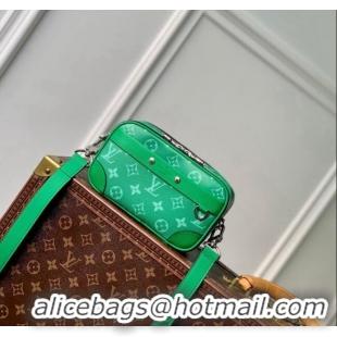 Well Crafted Louis Vuitton Alpha Messenger bag in Leather and Monogram Canvas M31014 Cactus Green 2024