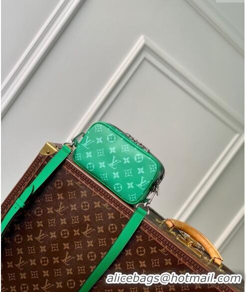 Well Crafted Louis Vuitton Alpha Messenger bag in Leather and Monogram Canvas M31014 Cactus Green 2024