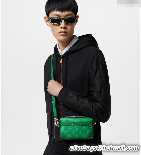 Well Crafted Louis Vuitton Alpha Messenger bag in Leather and Monogram Canvas M31014 Cactus Green 2024