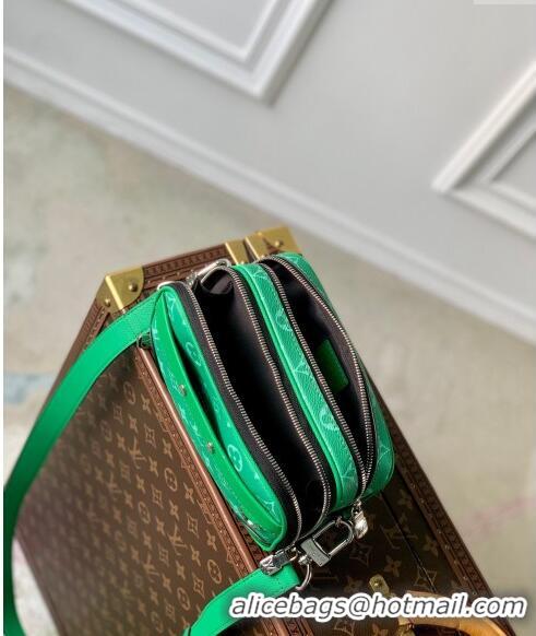 Well Crafted Louis Vuitton Alpha Messenger bag in Leather and Monogram Canvas M31014 Cactus Green 2024