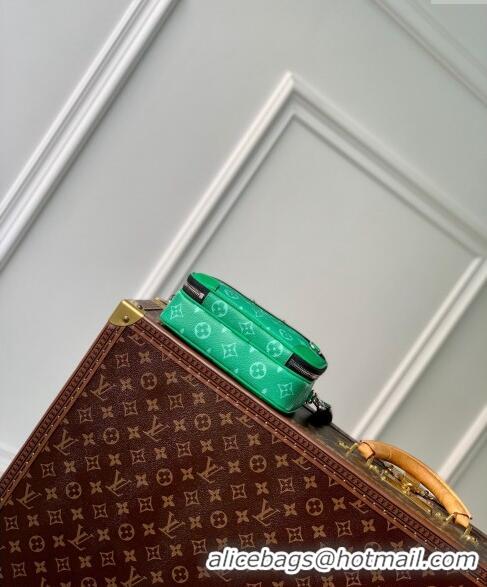 Well Crafted Louis Vuitton Alpha Messenger bag in Leather and Monogram Canvas M31014 Cactus Green 2024