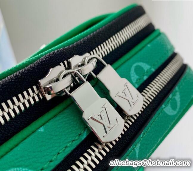 Well Crafted Louis Vuitton Alpha Messenger bag in Leather and Monogram Canvas M31014 Cactus Green 2024