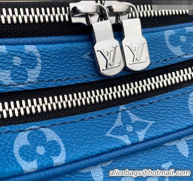 Good Product Louis Vuitton Alpha Messenger bag in Leather and Monogram Canvas M31016 Agave Blue 2024