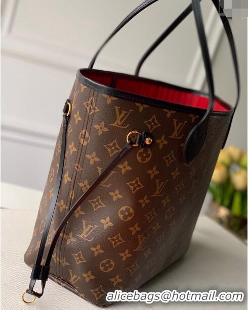 Promotional Louis Vuitton Classic Neverfull MM Tote Bag M48228 Monogram Canvas/Red/Black 2024