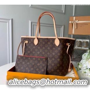 Promotional Louis Vuitton Classic Neverfull MM Tote Bag M41177 Monogram Canvas/Red/Nude 2024