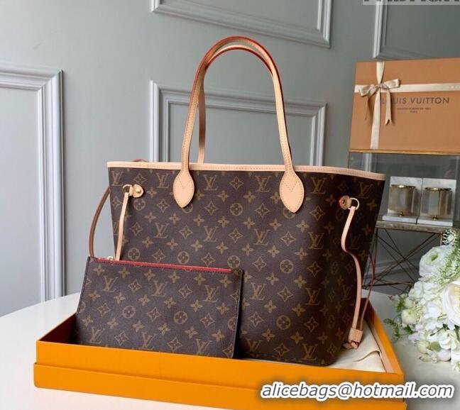 Promotional Louis Vuitton Classic Neverfull MM Tote Bag M41177 Monogram Canvas/Red/Nude 2024