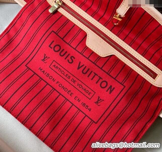 Promotional Louis Vuitton Classic Neverfull MM Tote Bag M41177 Monogram Canvas/Red/Nude 2024