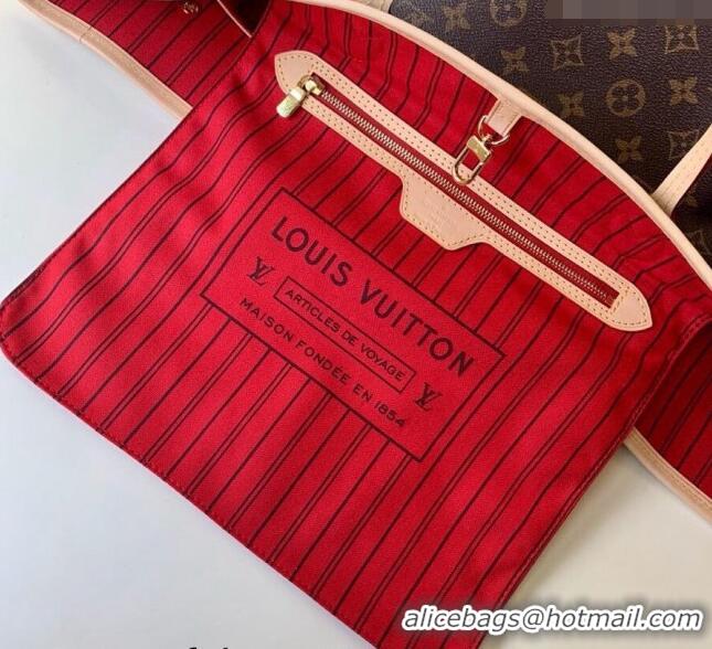 Pretty Style Louis Vuitton Classic Neverfull GM Tote Bag M41180 Monogram Canvas/Red 2024