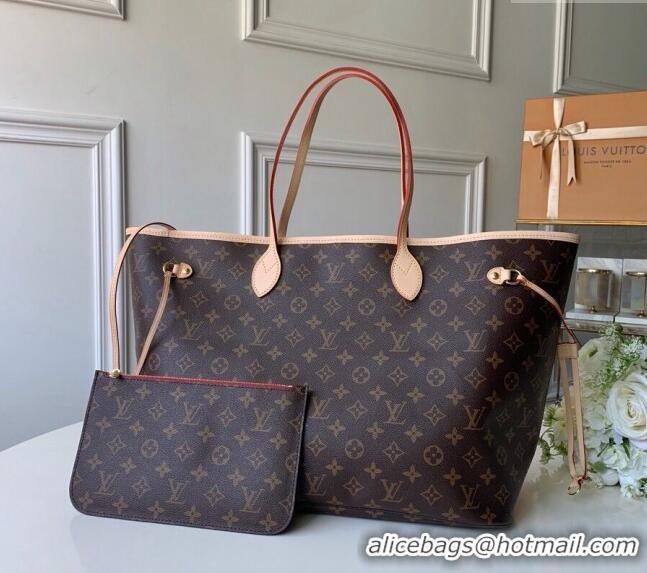 Pretty Style Louis Vuitton Classic Neverfull GM Tote Bag M41180 Monogram Canvas/Red 2024