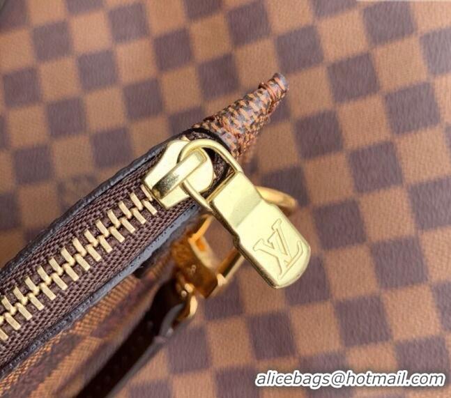 Shop Grade Louis Vuitton Classic Neverfull GM Tote Bag N41357 Damier Ebene Canvas/Red 2024