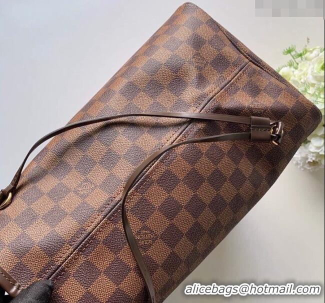 Shop Grade Louis Vuitton Classic Neverfull GM Tote Bag N41357 Damier Ebene Canvas/Red 2024