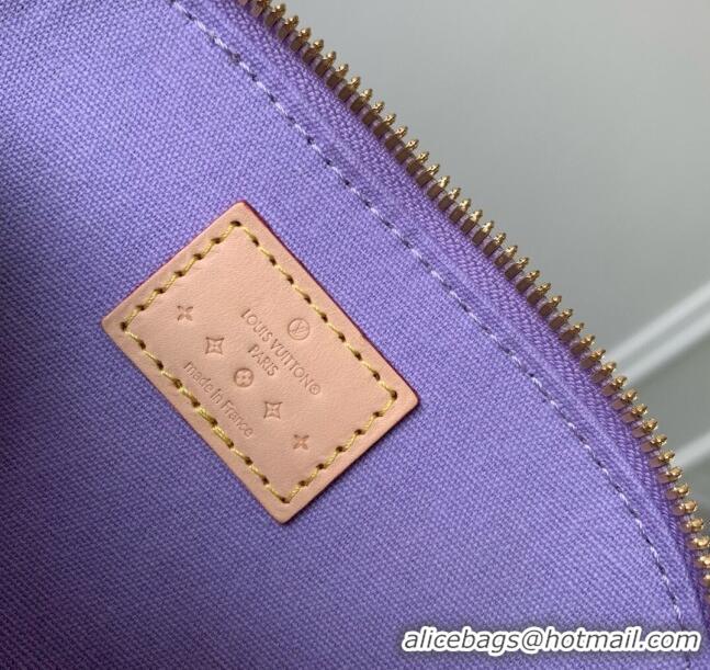 Top Grade Louis Vuitton Nano Alma Bag in Glossy Lilac Purple Monogram Vernis Leather M82974 2024