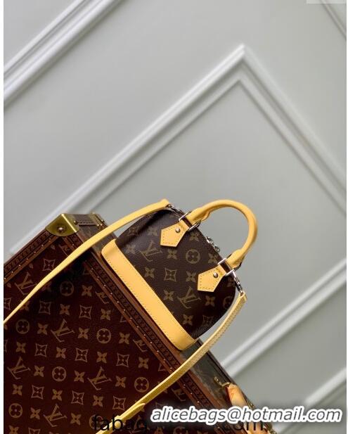 Pretty Style Louis Vuitton Nano Alma Bag in Monogram Macassar Canvas M82717 Yellow 2024