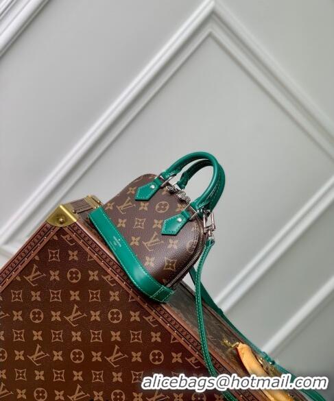 Most Popular Louis Vuitton Nano Alma Bag in Monogram Macassar Canvas M82717 Green 2024