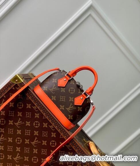 Well Crafted Louis Vuitton Nano Alma Bag in Monogram Macassar Canvas M82717 Orange 2024