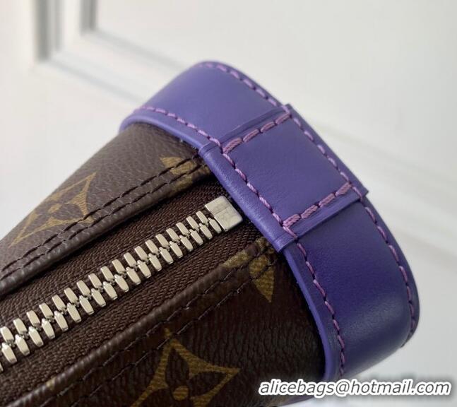 Grade Quality Louis Vuitton Nano Alma Bag in Monogram Macassar Canvas M82717 Purple 2024