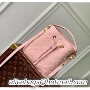 Reasonable Price Louis Vuitton NeoNoe BB Bucket Bag in Opale Pink Monogram Leather M45709 2024