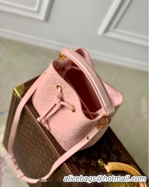 Reasonable Price Louis Vuitton NeoNoe BB Bucket Bag in Opale Pink Monogram Leather M45709 2024