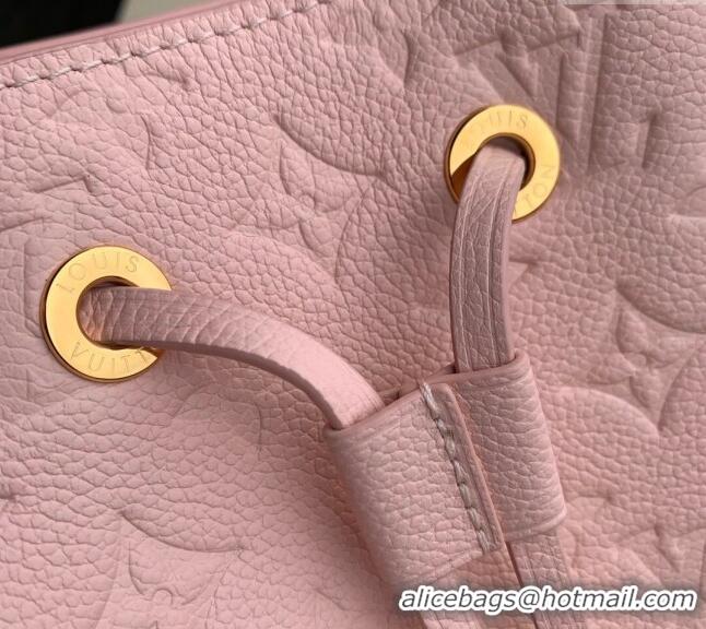 Reasonable Price Louis Vuitton NeoNoe BB Bucket Bag in Opale Pink Monogram Leather M45709 2024