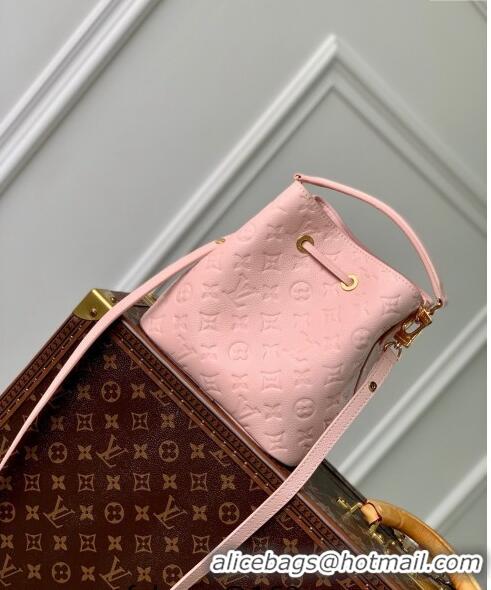 Reasonable Price Louis Vuitton NeoNoe BB Bucket Bag in Opale Pink Monogram Leather M45709 2024