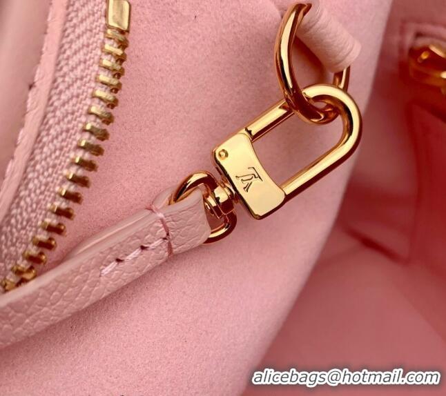 Well Crafted Louis Vuitton CarryAll PM Hobo Bag in Opale Pink Monogram Leather M46288 2024