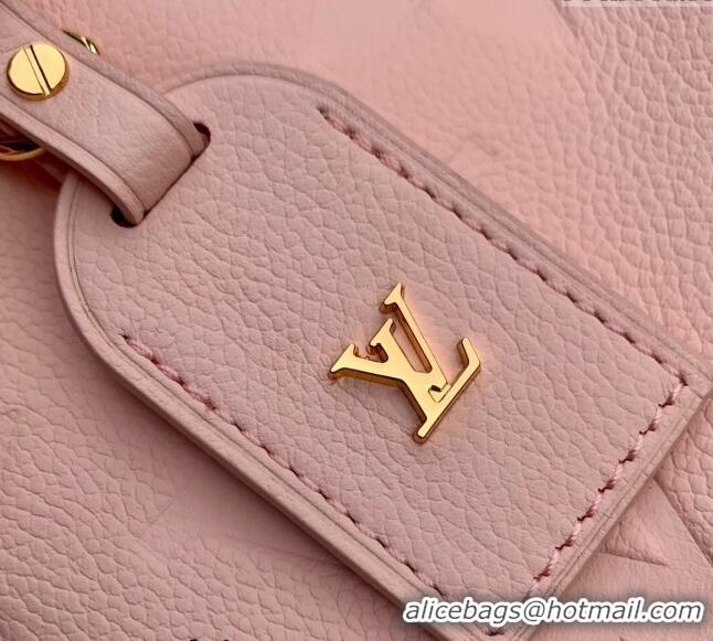 Well Crafted Louis Vuitton CarryAll PM Hobo Bag in Opale Pink Monogram Leather M46288 2024