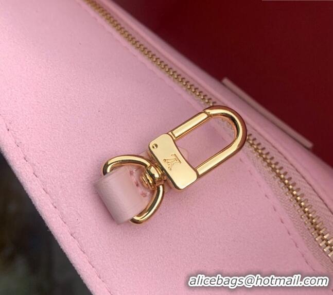 Top Design Louis Vuitton Onthego PM Tote Bag in Opal Pink Monogram Empreinte Leather M47135 2024