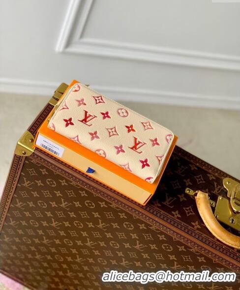 Affordable Price Louis Vuitton Zippy Wallet in Sunrise Aquarelle Monogram Empreinte Leather M83505 Cream White 2024