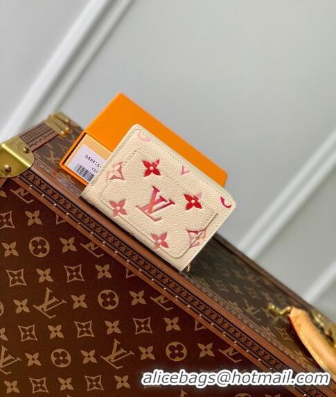 New Fashion Louis Vuitton Cléa Wallet in Sunrise Aquarelle Monogram Empreinte Leather M83481 Cream White 2024