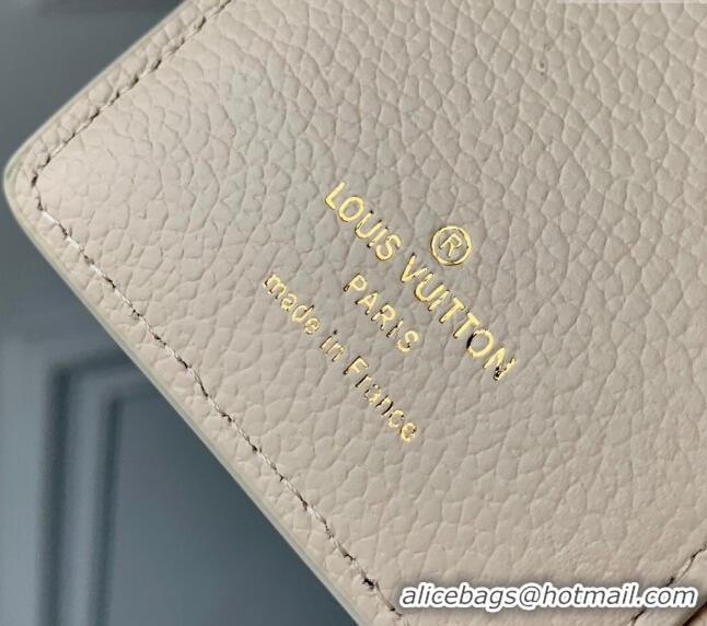 New Fashion Louis Vuitton Cléa Wallet in Sunrise Aquarelle Monogram Empreinte Leather M83481 Cream White 2024