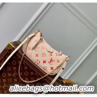 Best Design Louis Vuitton Easy Pouch On Strap Mini bag in Sunrise Aquarelle Monogram Empreinte Leather M83448 Cream Whit