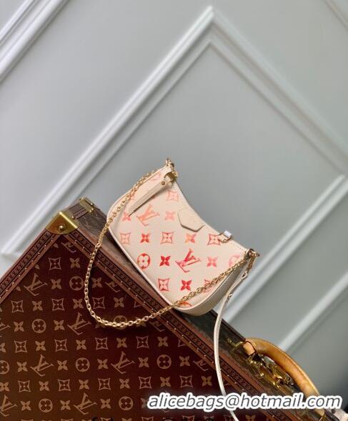 Best Design Louis Vuitton Easy Pouch On Strap Mini bag in Sunrise Aquarelle Monogram Empreinte Leather M83448 Cream Whit